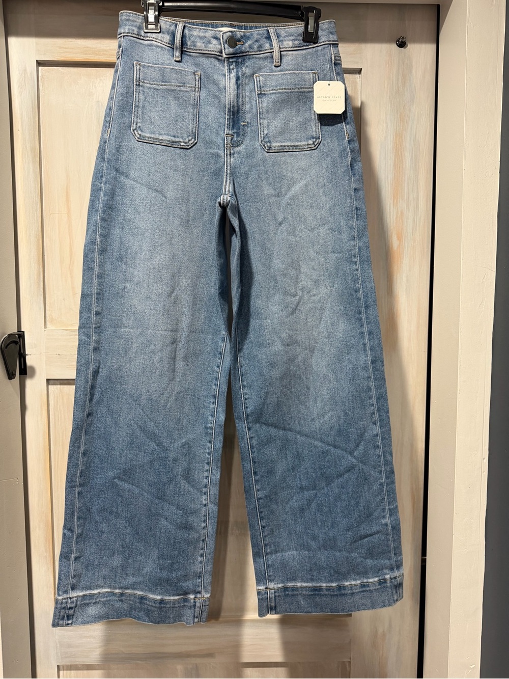 Altar'd State Light Blue High-Rise Wide Leg Jeans - Picture 2 of 6